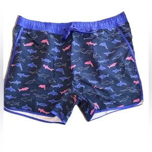 Men's Swim Shorts with Shark Print size XL Swim Trunks